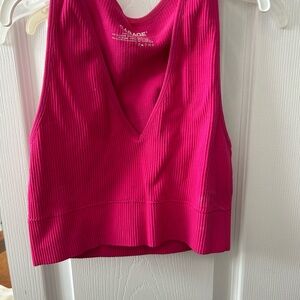 Garage Fuchsia Ribbed Tank Top